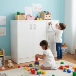 BARRY 5 Door Children Wardrobe With Key Lock-White