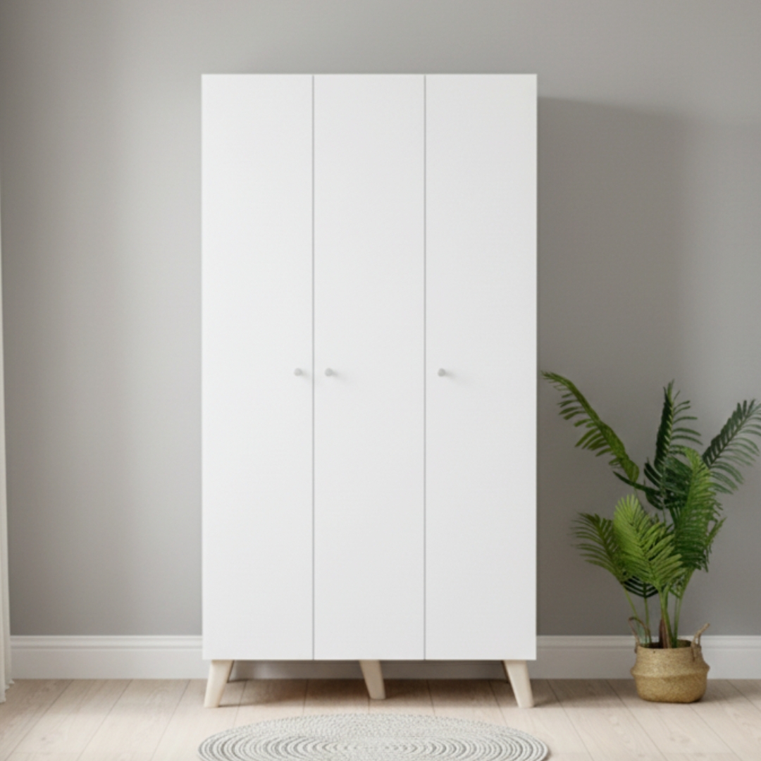 CHELSEA 3D WD-1 CHELSEA 3 Door Wardrobe-Oak+White - Image 1