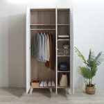 CHELSEA 3 Door Wardrobe-Oak+White - Image 6