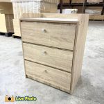HUGO 3 Drawer Chest-Oak - Image 5
