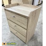 HUGO 3 Drawer Chest-Oak - Image 4