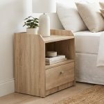 HUGO 1 Drawer Bedside Table-Oak - Image 2