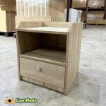 HUGO 1 Drawer Bedside Table-Oak - Image 4
