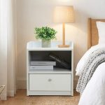HUGO 1 Drawer Bedside Table-White