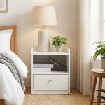HUGO 1 Drawer Bedside Table-White - Image 3