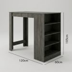 JARVIS 120cm Bar Table-Wenge - Image 3