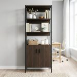 NORMAD Metal Frame Cabinet Bookshelf-Dark Wenge