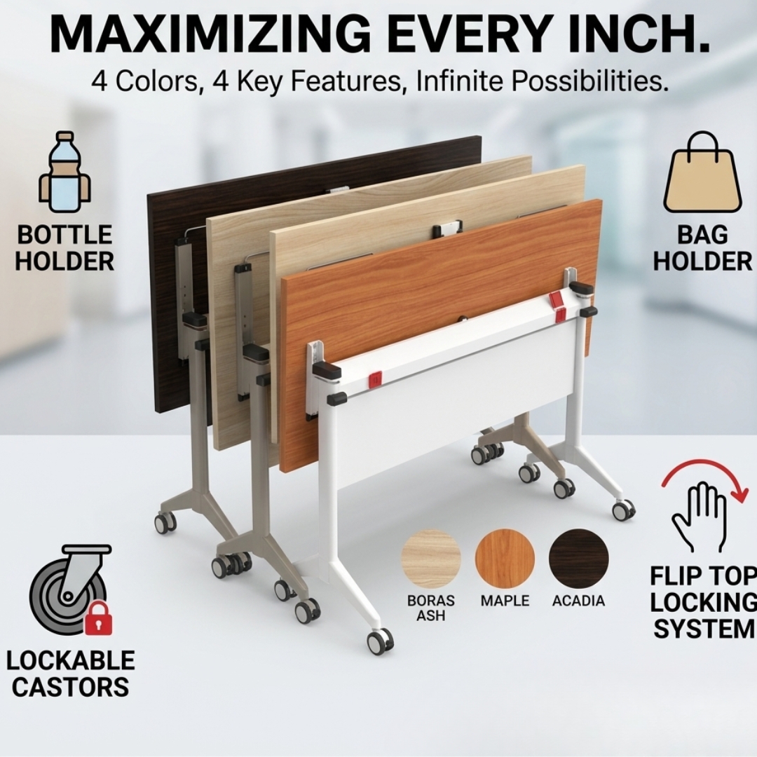 TACTIX FODLABLE-5 TAGTIX Flip-Top Training Table-3 sizes - Image 1