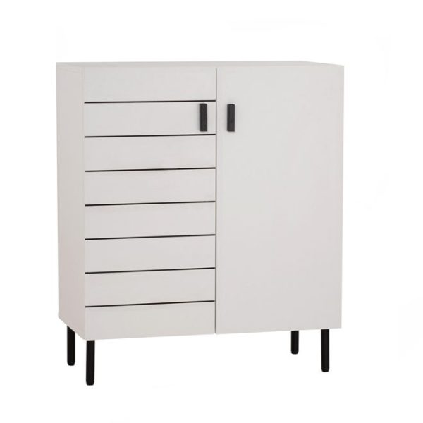 KODA 2 Door Shoe Cabinet Multi Function Cabinet-White