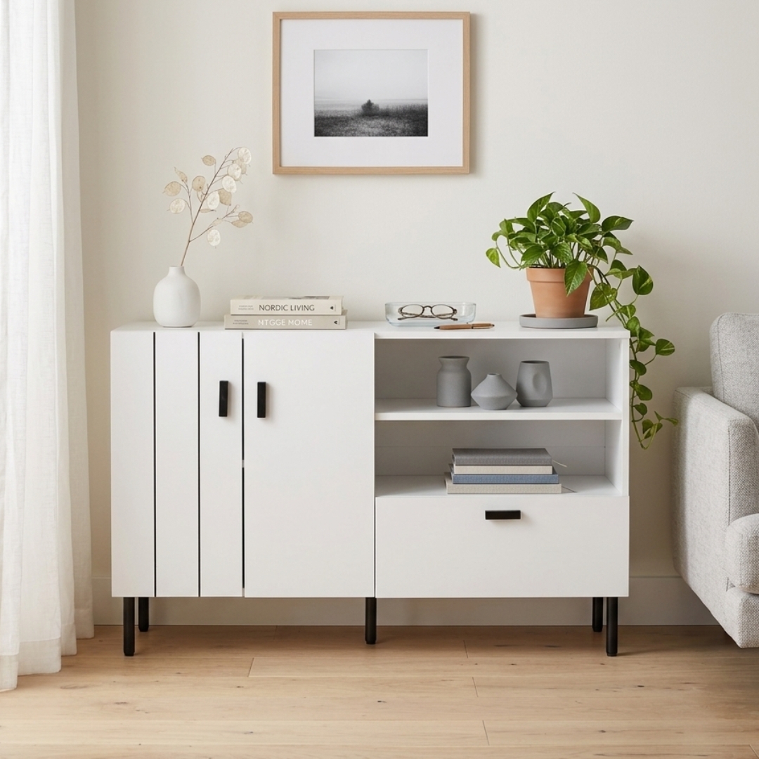 344023 KODA KODA 120cm Sideboard-White - Image 1