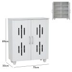 HASTING 2 Door Shoe Cabinet-White - Image 7