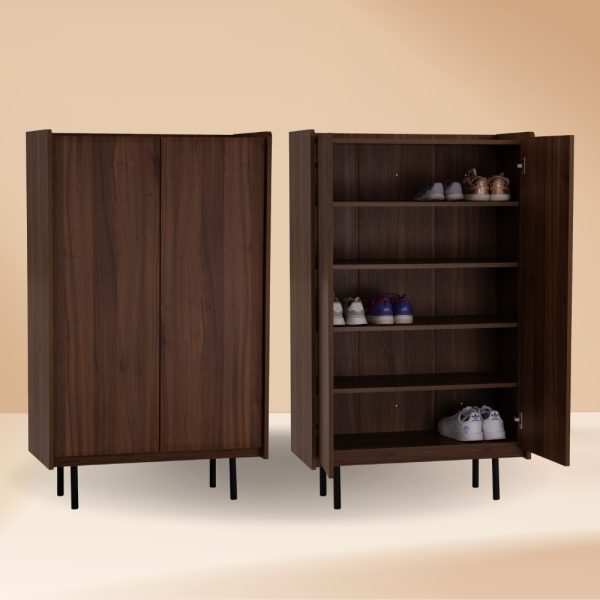 DENVER Multi Function Shoe Cabinet-Walnut