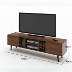 EDMOND 6 Feet TV Cabinet-Walnut - Image 4