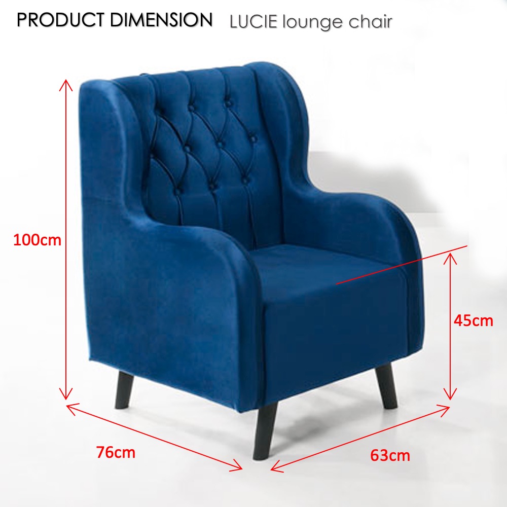 Lucie Single Seater Velvet Fabric