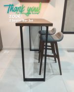 ZOUK Full Solid Wood Bar Set-Walnut - Image 5