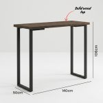 AVA 2 Seater Counter Bar Set-Walnut - Image 4