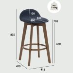 ZOUK Full Solid Wood Bar Set-Walnut - Image 5