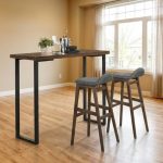 ZOUK Full Solid Wood Bar Set-Walnut - Image 3