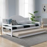 KEISHA Solid Wood Day Bed With Pull Out-White - Image 2