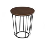 FLUX Round Side Table-Cocoa - Image 3