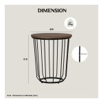 FLUX Round Side Table-Cocoa - Image 8