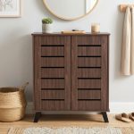IRAN 2 Door Shoe Cabinet-Walnut