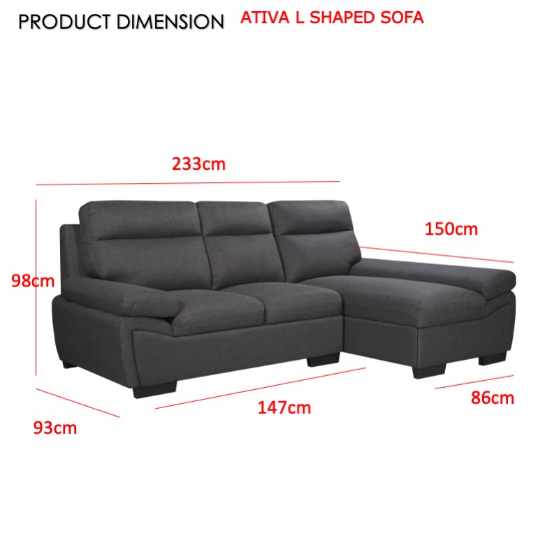 Ativa 3 Seater L Shape Sofa 2