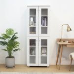 AWANA 4 Glass Door Storage Cabinet-White - Image 2