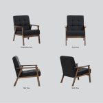 HIACE 1 Seater PU Sofa-Black - Image 5