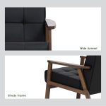 HIACE 1 Seater PU Sofa-Black - Image 7