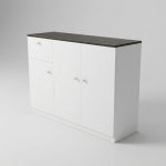 MARTINA 3 Door 1 Drawer Melamine Top Kitchen Cabinet-Beech - Image 9