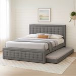 STARIA King Size Pull Out Bed Frame-Grey