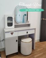 A06 LED Mirror Dressing Table Set-Purple - Image 7