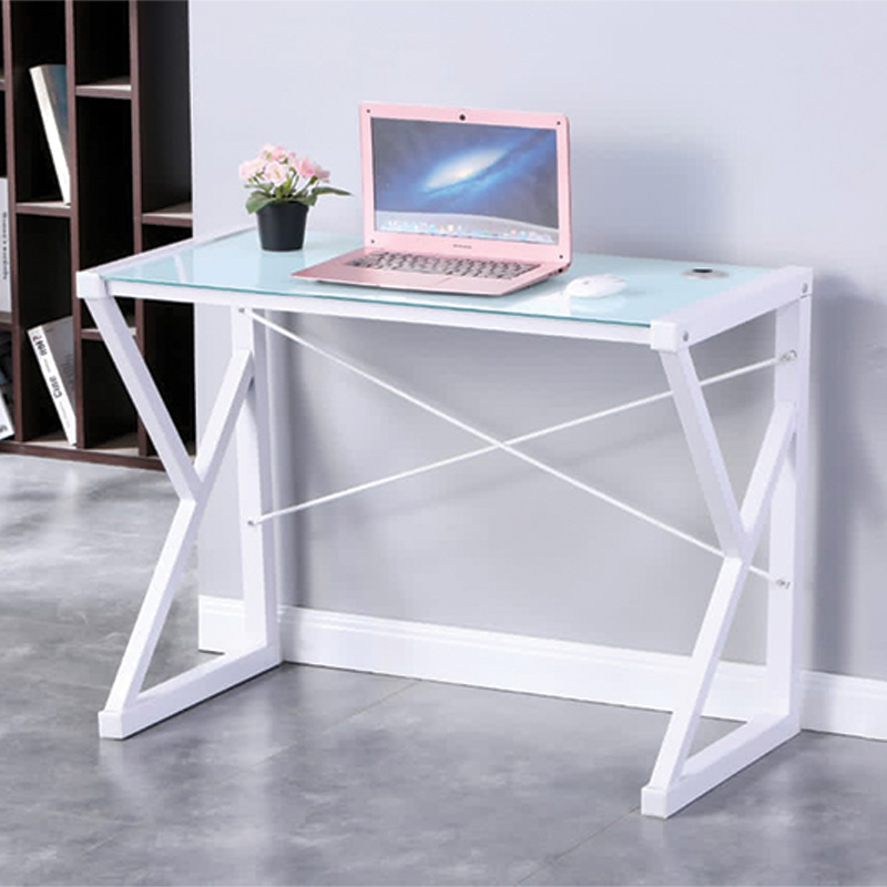 WTK66 Tempered Glass Top Writing Table FurnitureDirect .my