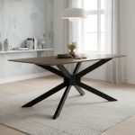 GERALD 180x90CM Solid Wood Dining Table-Cocoa