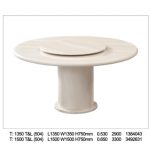 DARCIE Artificial Travertine 8 Seater Round Dining Set - Image 3