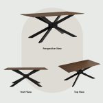 GERALD 180x90CM Solid Wood Dining Table-Cocoa - Image 8