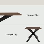 GERALD 180x90CM Solid Wood Dining Table-Cocoa - Image 10