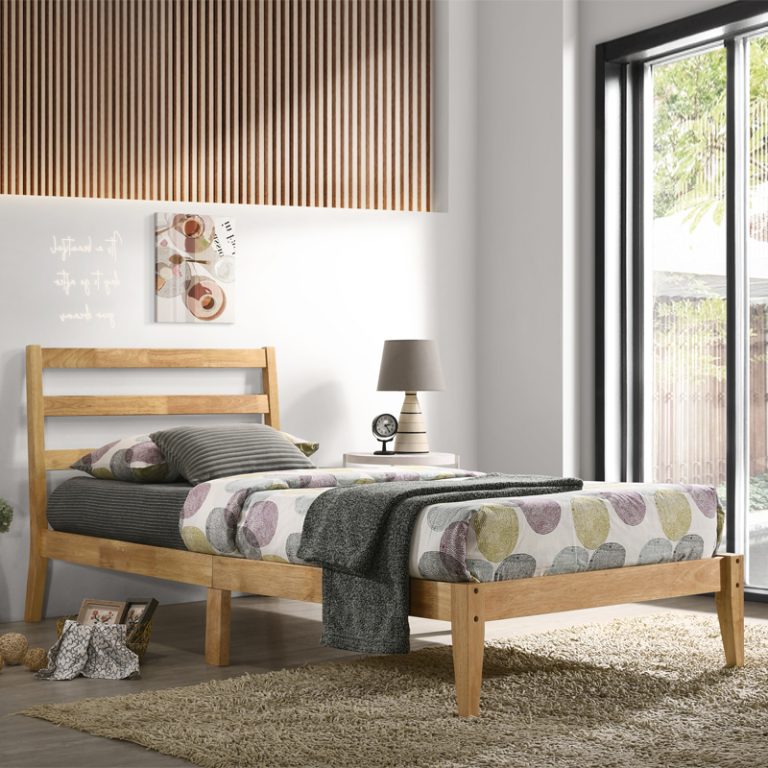Single Size Solid Wood Bed FrameWhite