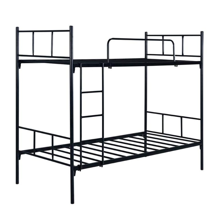 ZETTY Metal Double Decker Bunk Bed-Black - FurnitureDirect.com.my
