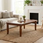 KLINE 110cm Solid Wood Coffee Table-Dirty Oak