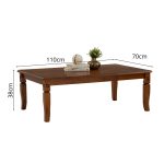 KLINE 110cm Solid Wood Coffee Table-Dirty Oak - Image 7