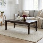 KLINE 110x70CM Solid Wood Coffee Table-Cappuccino
