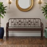 DATSUN 3 Seater Outdoor Metal Bench-Copper