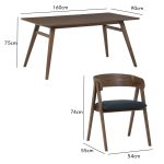 CARTER 6 Seater Dining Set-Navy - Image 5