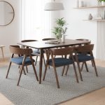 CARTER 6 Seater Dining Set-Navy - Image 4