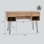 SIMON 120CM Working Desk-Oak - Image 7