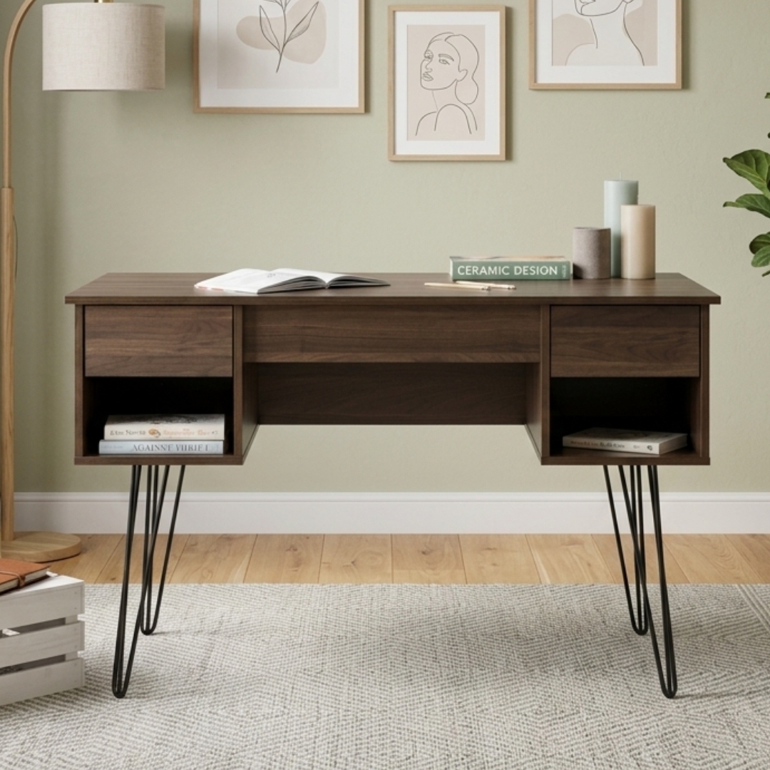 _124056 MAIN SIMON 120cm Working Desk-Walnut - Image 1