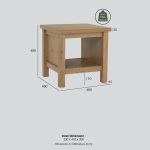 RHODES Side Table-Oak - Image 9