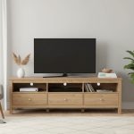 RHODES 180cm 3 Drawers TV Cabinet-Oak